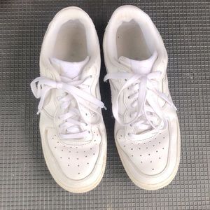 Nike Air Force white leather sneakers 8.5